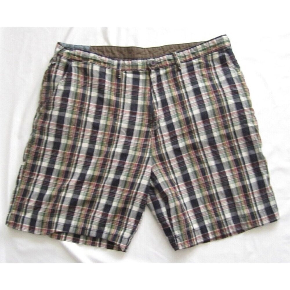 Men's Boston Trader Cotton Plaid Shorts Sz 42 (MP213)